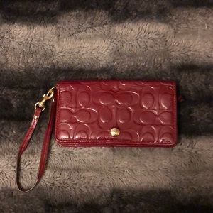 Coach Patent Leather Wristlet Wallet